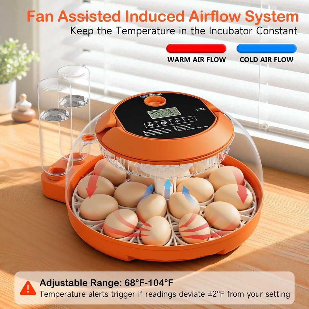 18 Egg Incubator with Automatic Turning & Humidity Control for Optimal Hatch ...