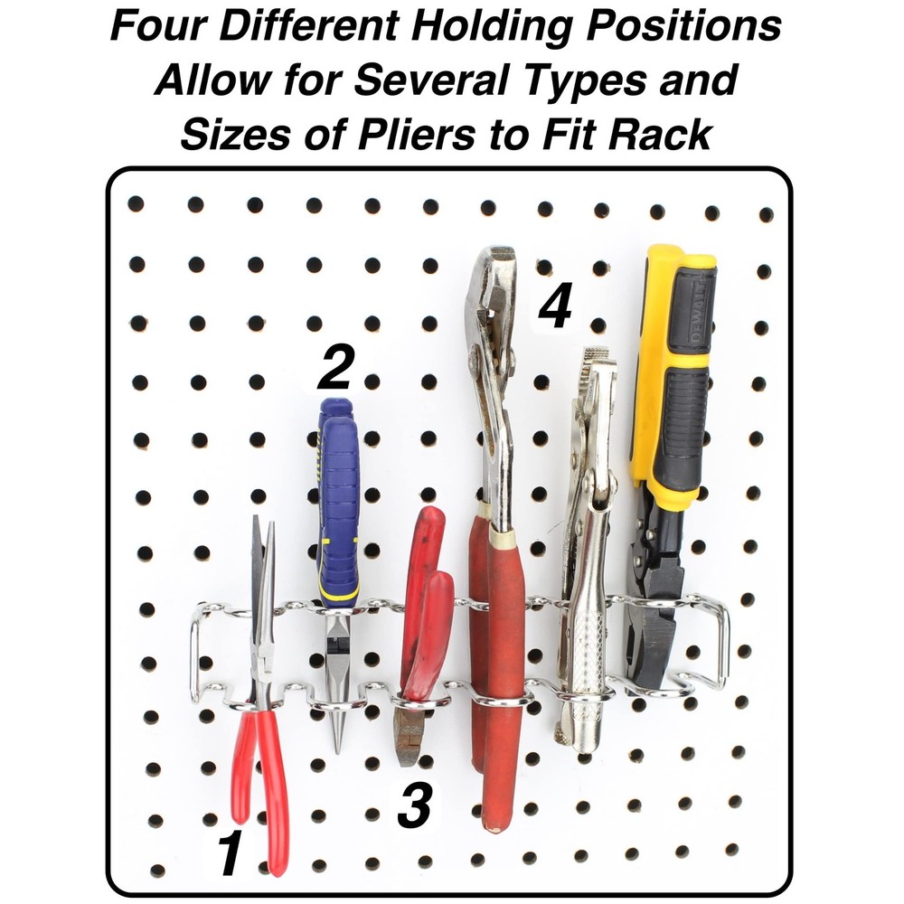 Pegboard Screwdriver Holder, 2-Pack - Hooks to Any Peg Board - Screwdriver an...
