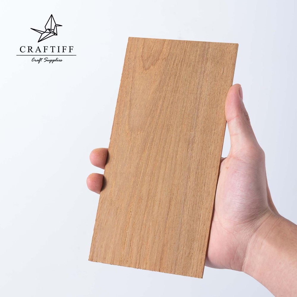 Teak Wood Veneer Sheets 1/8 Thick, 4x8 Solid Panel for Crafting