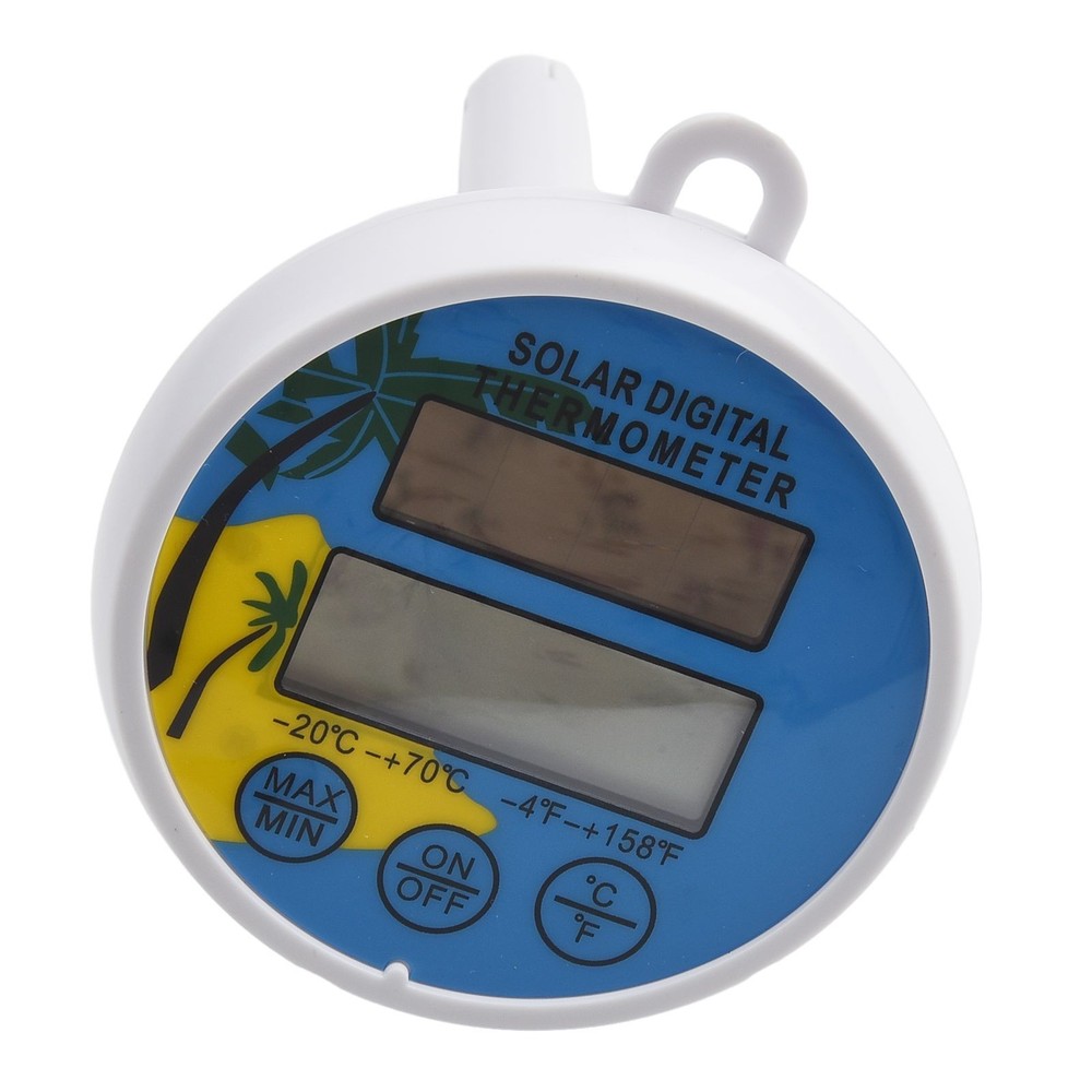 Digital Solar Powered Floating Pool Thermometer with Dual Scale Readings