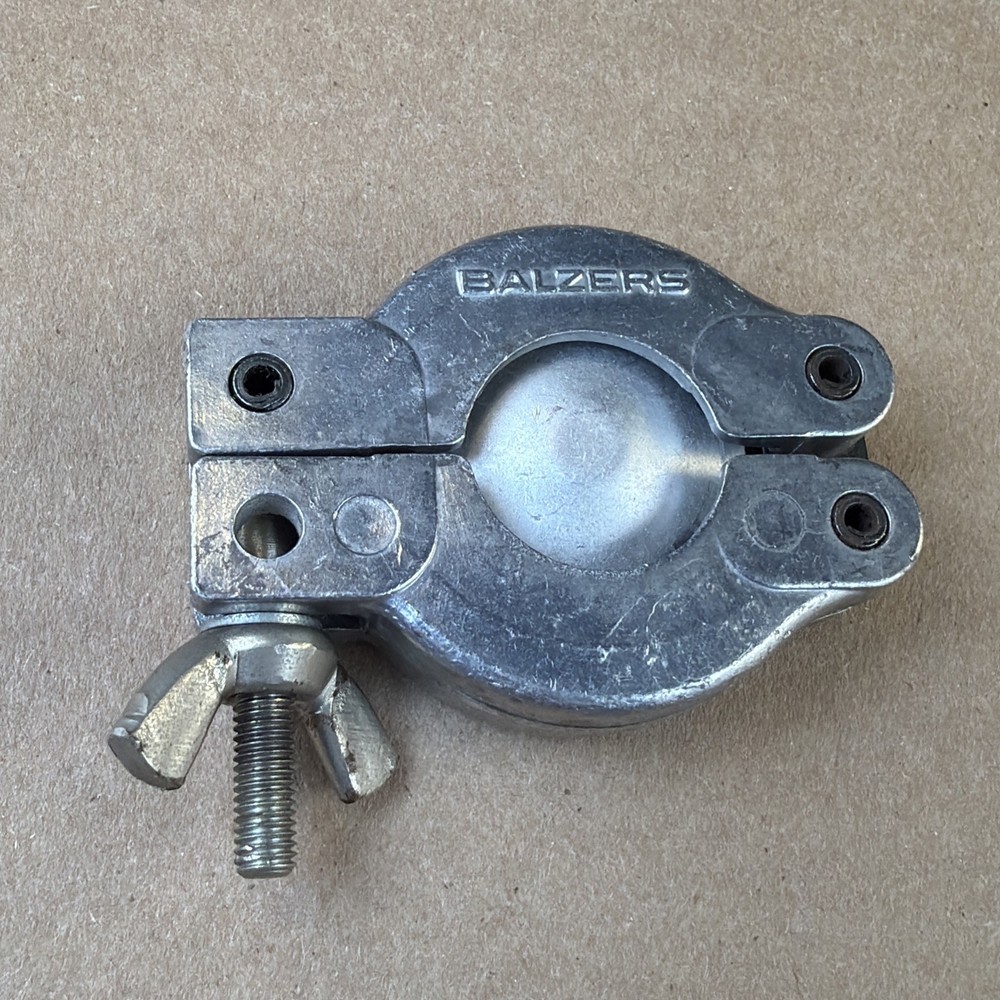 Balzers NW 10-16 KF Vacuum Clamp w/ KF10 Ring & Solid Blank Insert - #2