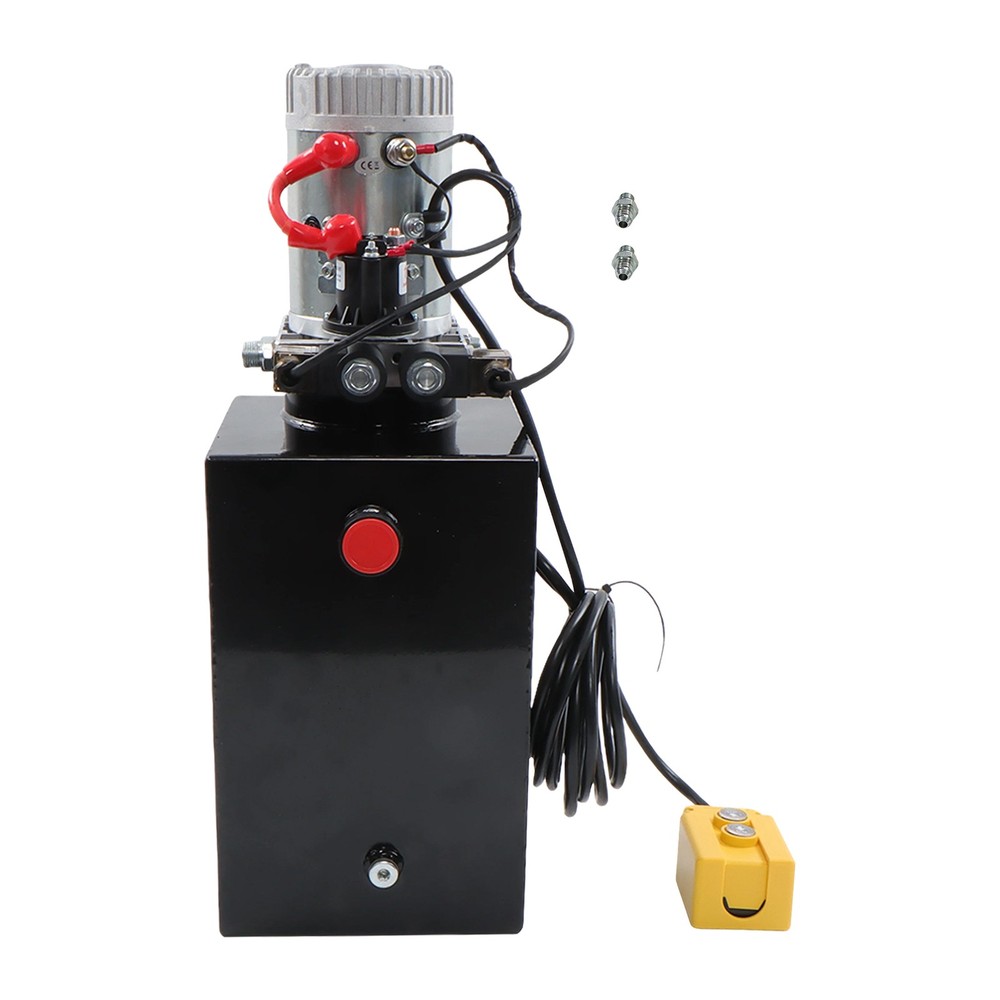 15 Quart Double Acting Hydraulic Pump Dump Trailer Power Unit DC 12V Unit Pack