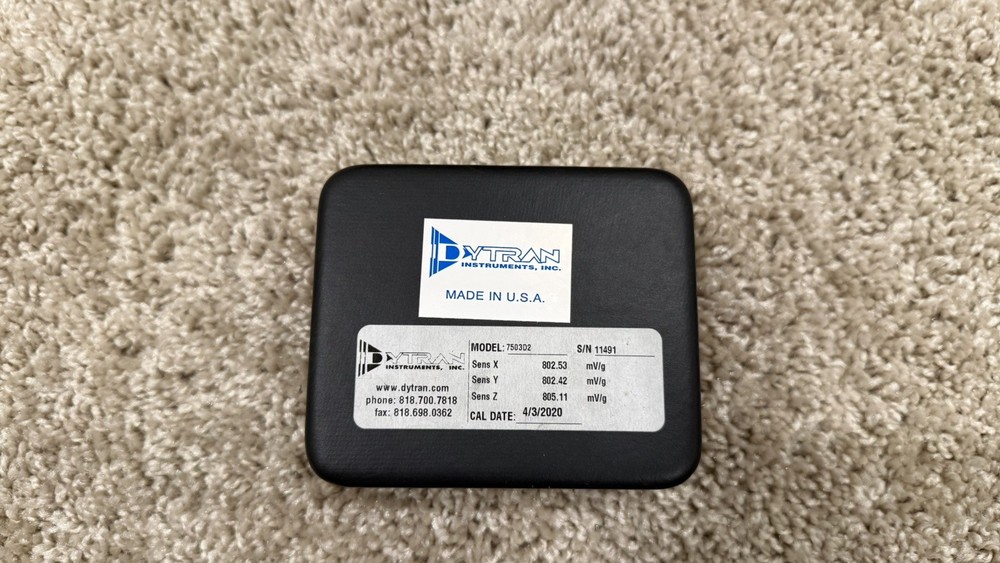 Dytran 7503D2 Triaxial Accelerometer 3-Axis Vibration Sensor w/ Case – Tested
