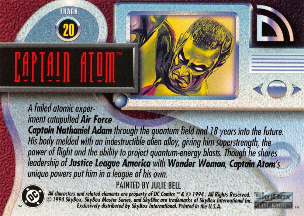 CAPTAIN ATOM / DC Comics Master Series (1994) BASE Trading Card #20