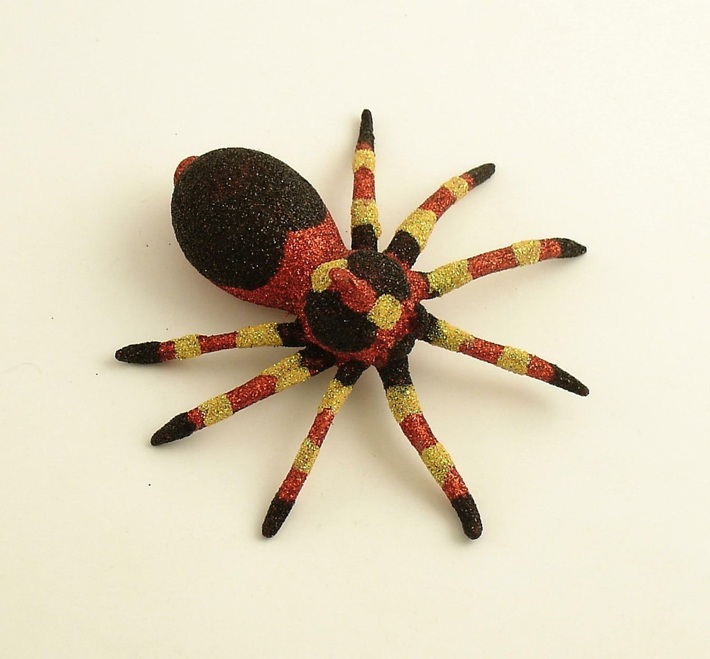 Halloween Ornament Glass Spider
