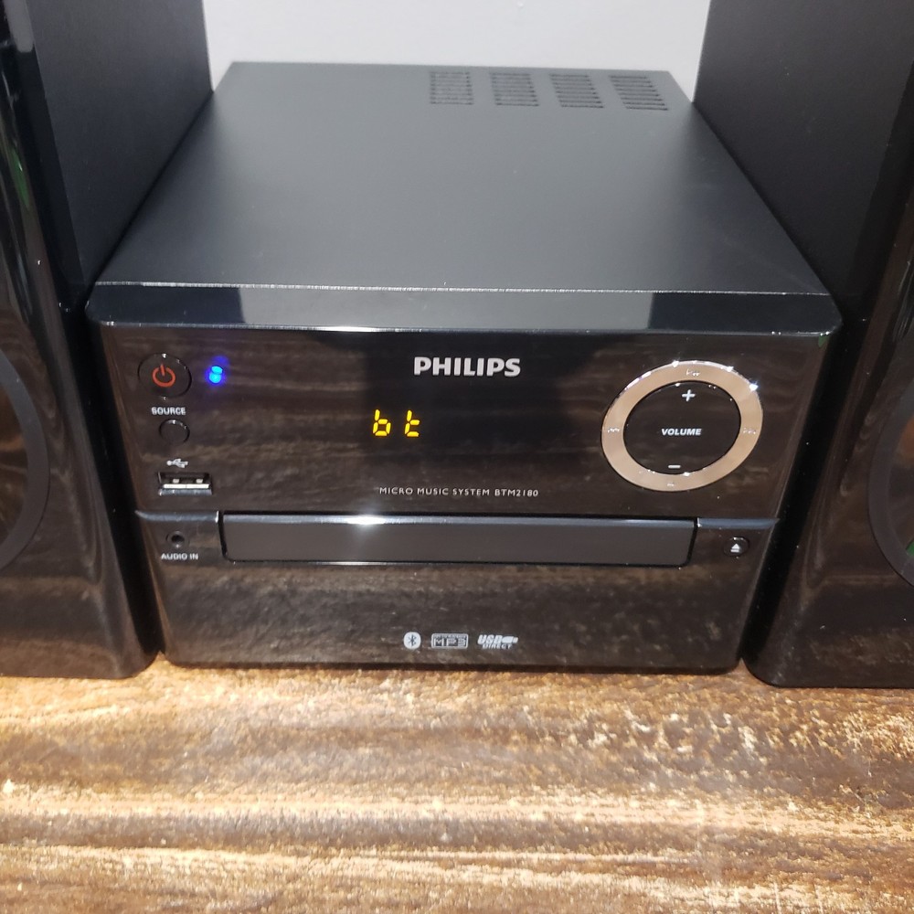 Philips BTM2180 Micro Music System Bluetooth CD MP3 USB Tested