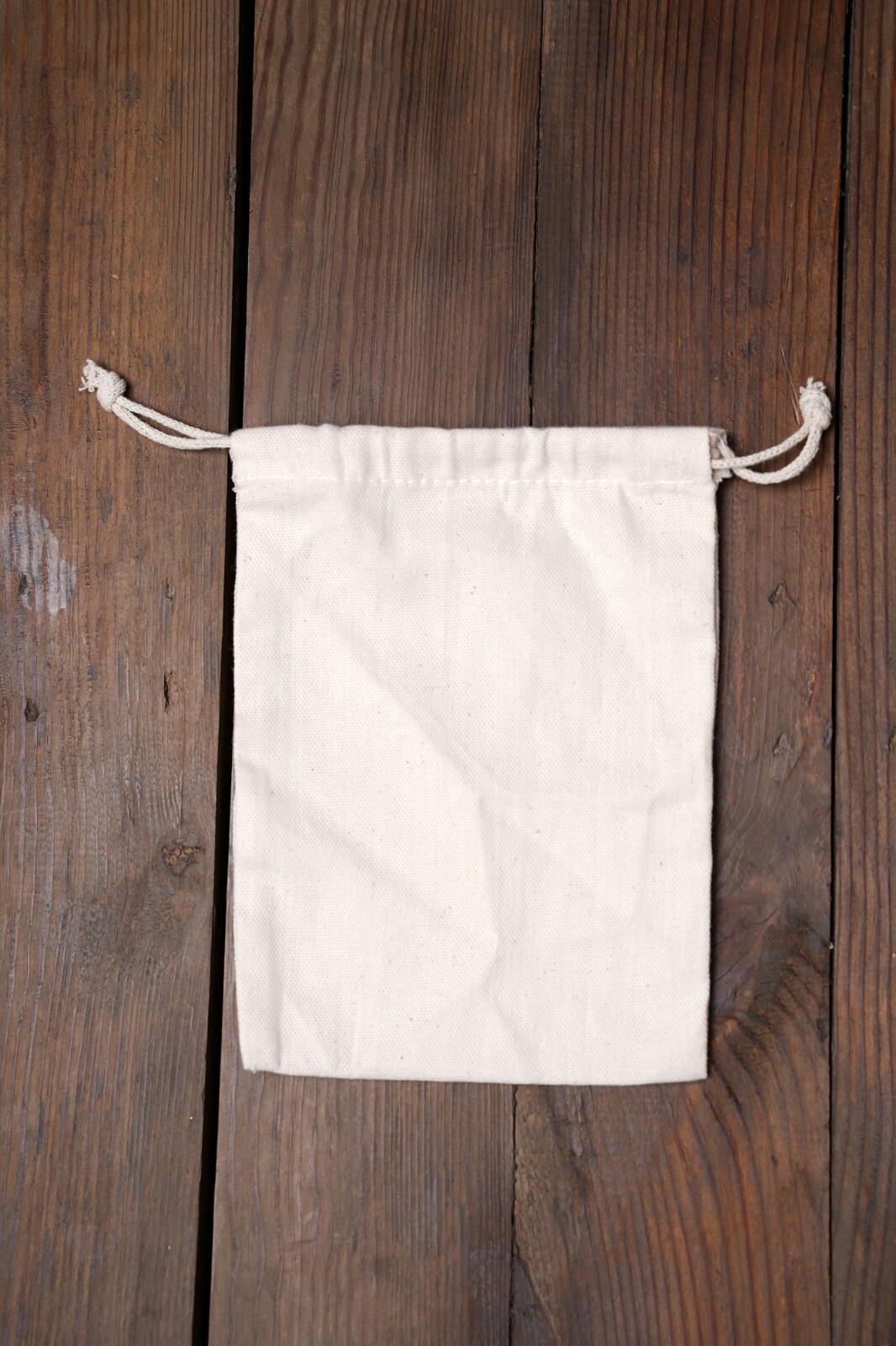 3.25"x5" Cotton Double Drawstring Muslin Bags (Natural Color)