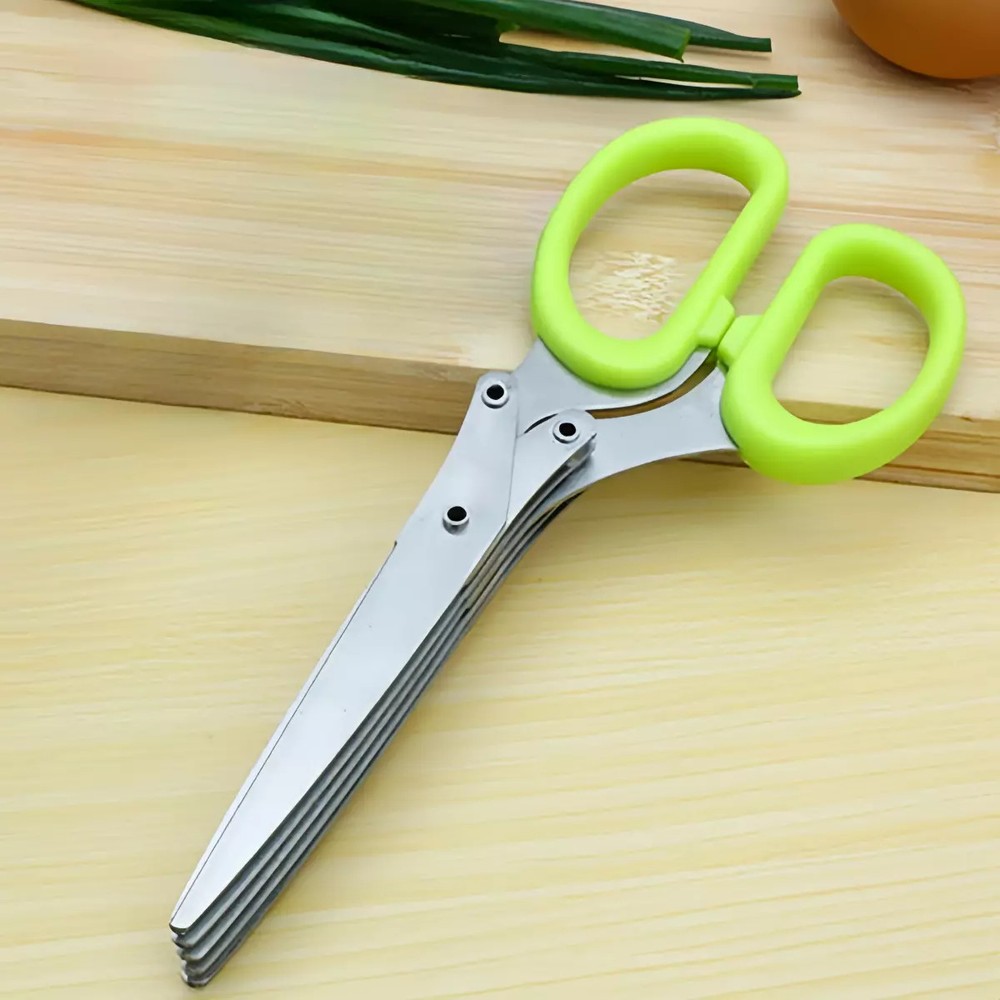 2Pack Herb Cutter Scissors 5 Blade Scissors Kitchen Multipurpose Cutting Shears