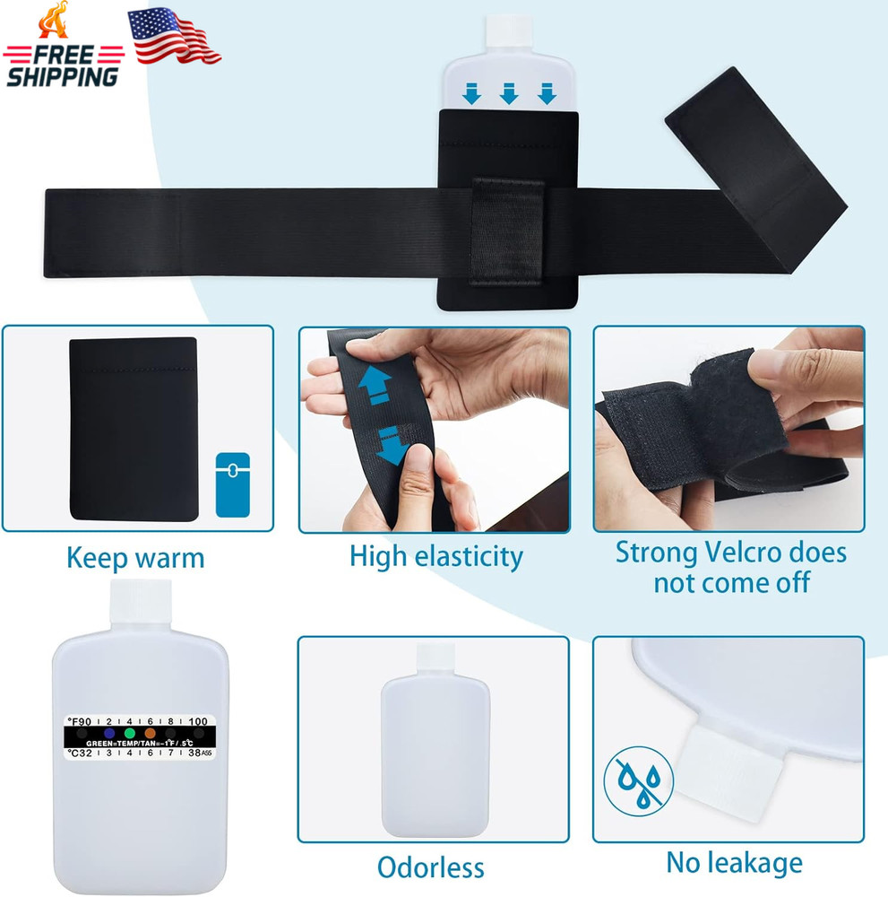3Oz Urine Test Complete Kit, 2 Smaller Translucent Portable Empty Bottle, Hidden