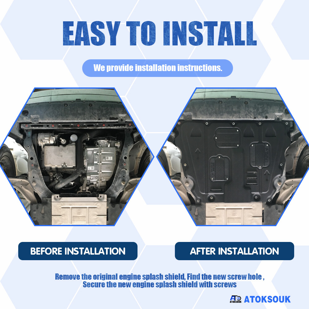 Thick Engine Splash Shield For Ford Edge 2015-2019 Front Engine Guard Hard