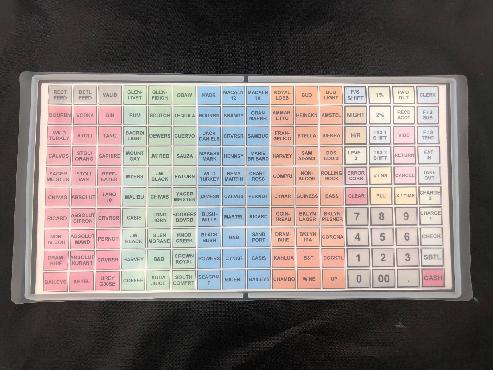 SAM4S ER 5200M, SPS 520FT, 530FT, SER 7000 Flat Keyboard Wet Cover Silicone Skin