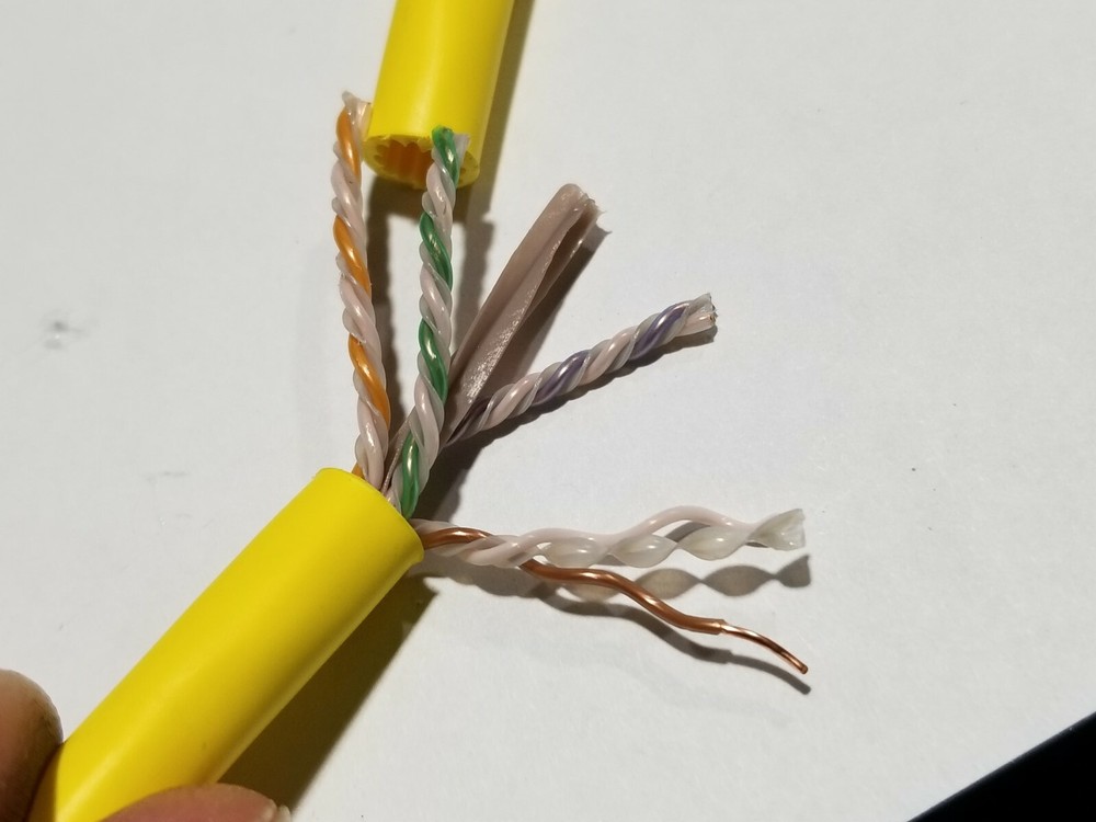 Commscope CS44P Cat6A U/UTP Network Ethernet 10G 10Gig Cable Plenum Yellow /50ft