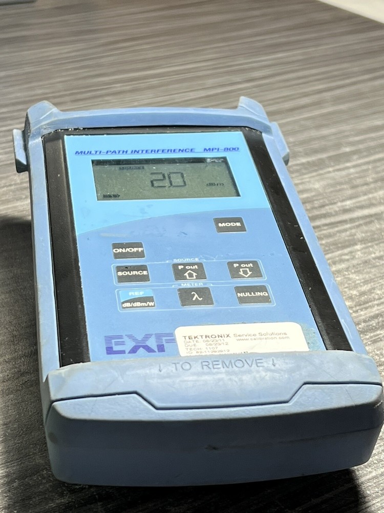 EXFO Multi-Path Interference Meter MPI-800 Optical Network Tester w/ Rubber Case