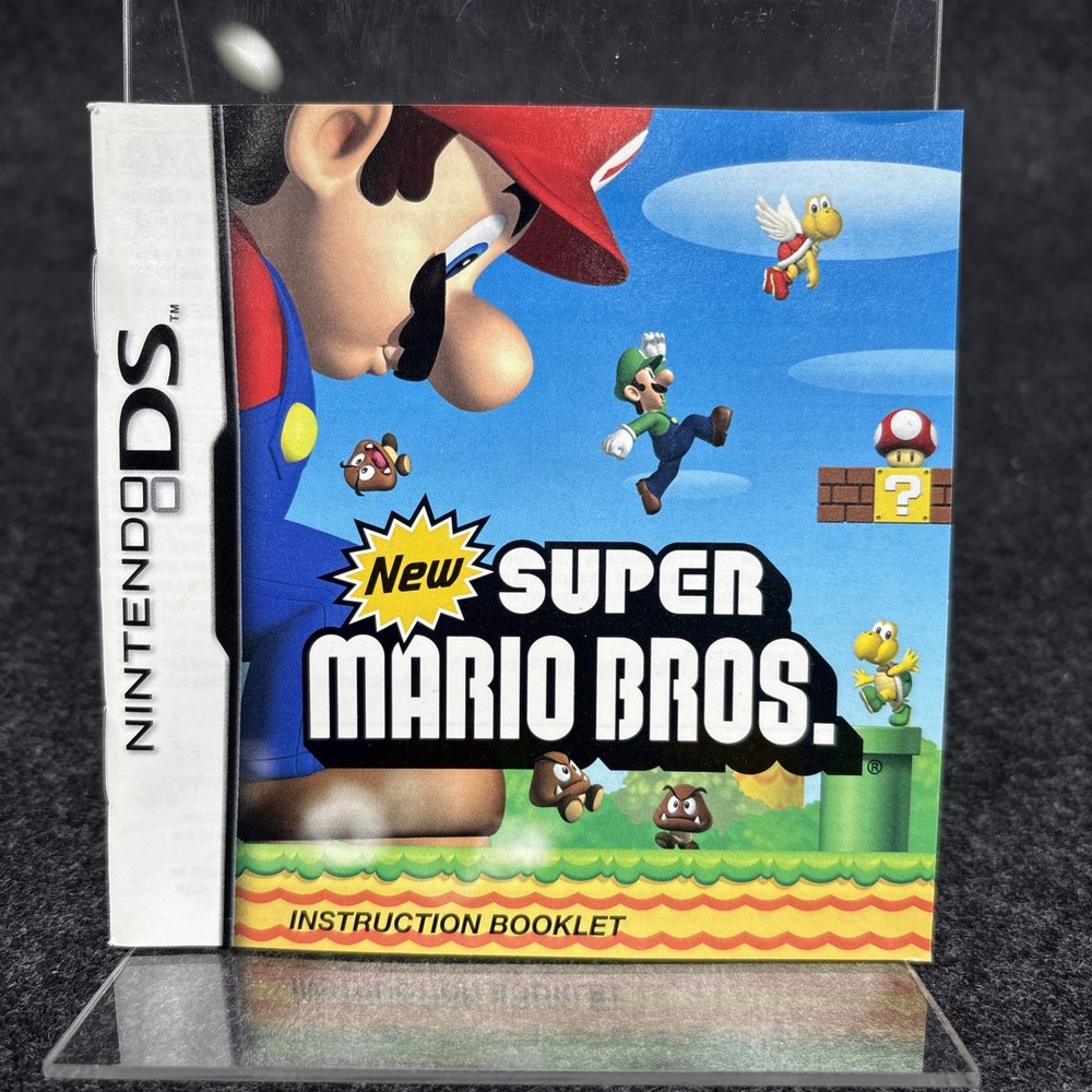 5 DS Mario Games Case And Manual ONLY Bundle - Authentic Great Condition