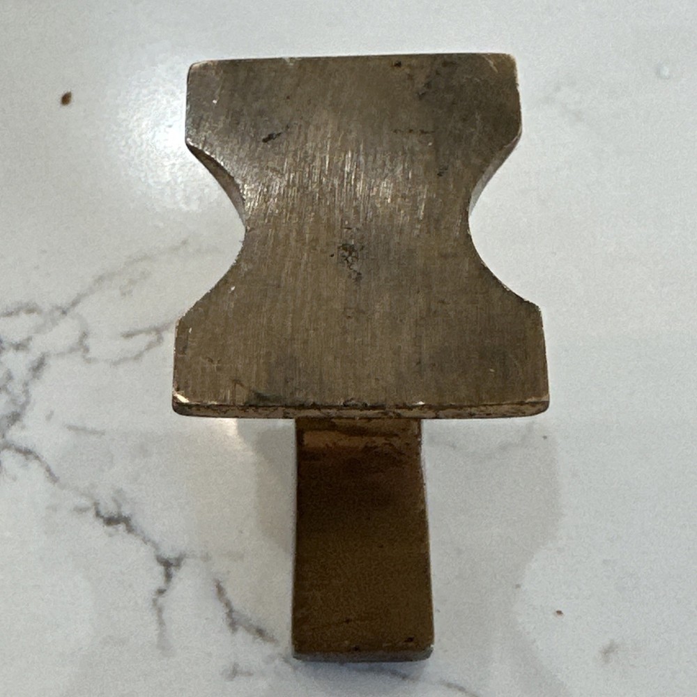 Vintage Mini Brass Anvil Marked