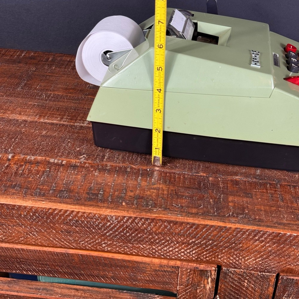 Hermes Precisa 109-7 Pristine Fully Operational Adding Machine Rare Collectors