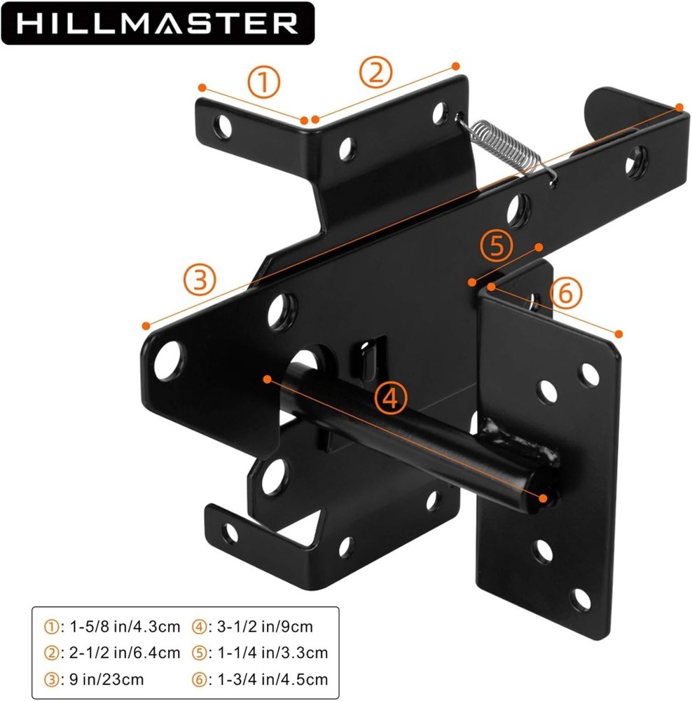 Gravity Self Locking Gate Latch - Superior Black Powder Coat