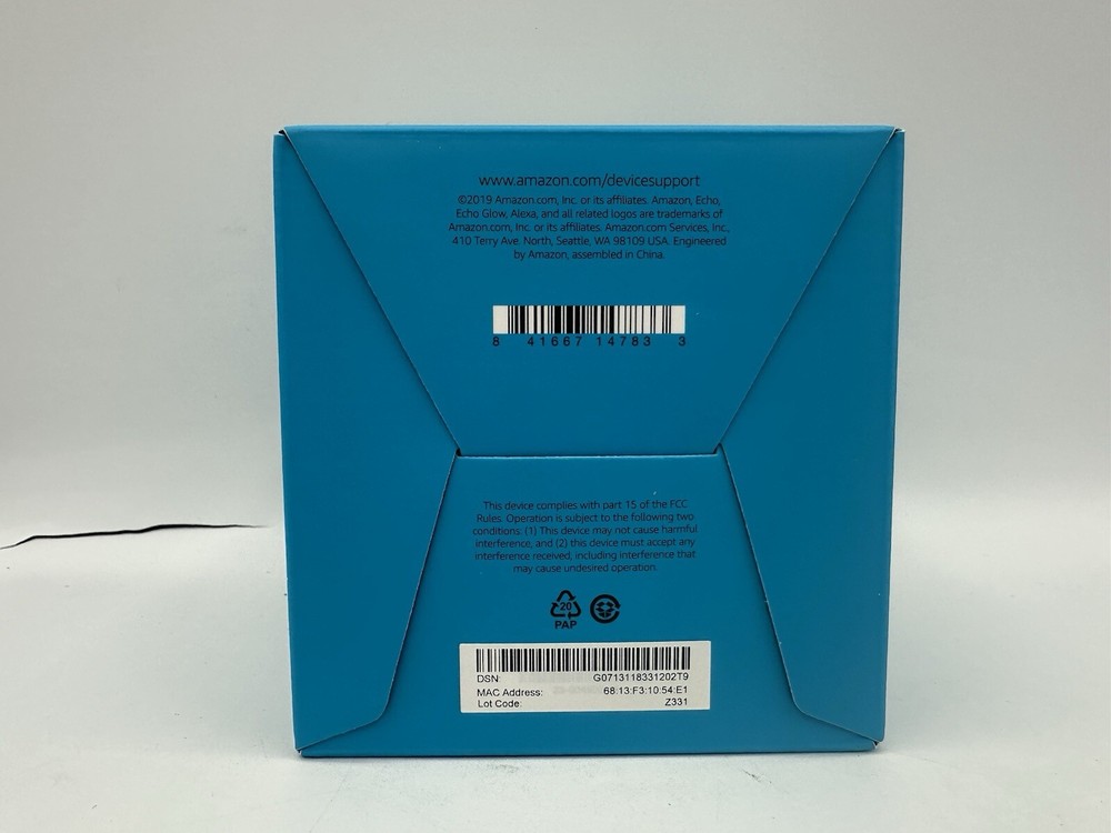 Amazon Echo Glow, Color Changing Smart Lamp - Requires Compatible Alexa Device