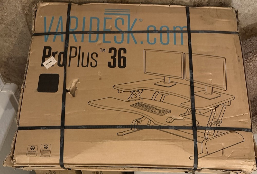 VARIDESK ProPlus 36 Adjustable Sit-Stand Desk Converter in Black
