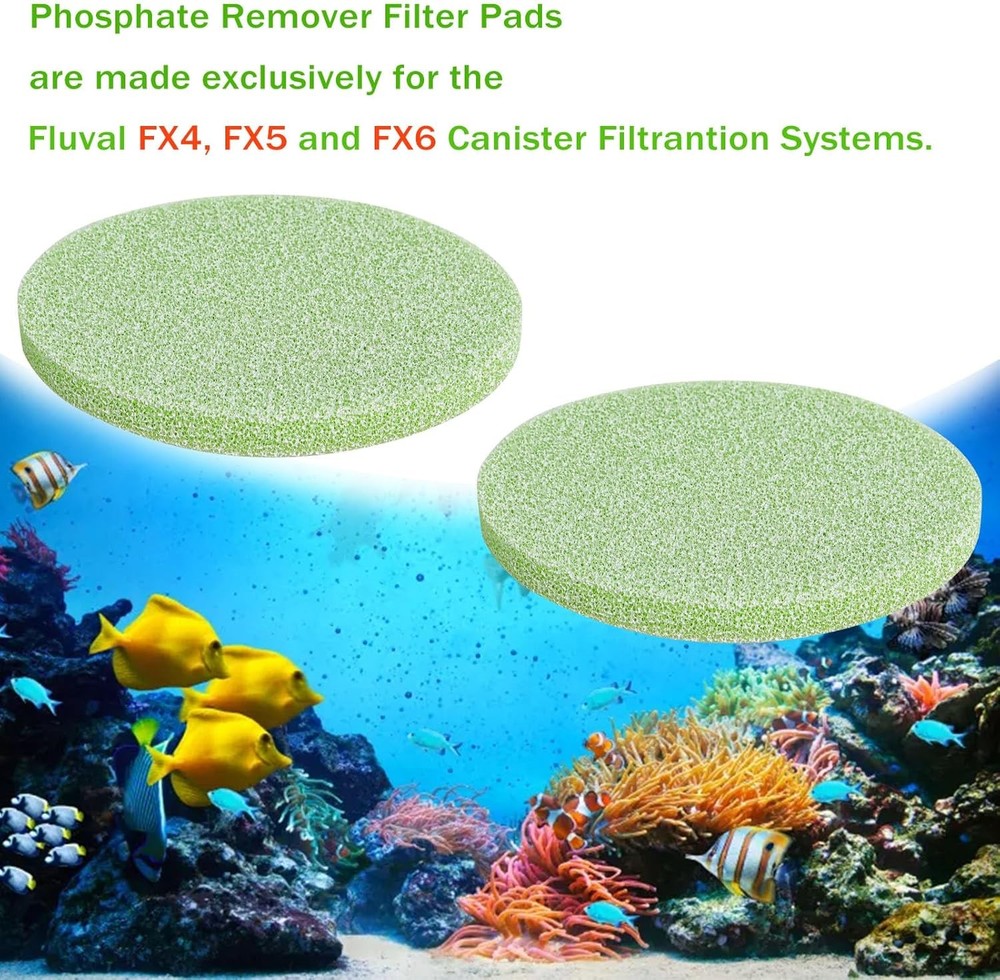 6 Pack Poweka Aquarium Filter Pads Phosphate Reducer Compatible with Fluval FX