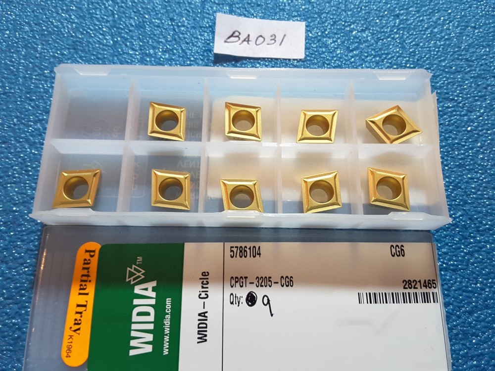 WIDIA CPGT-3205-CG6   CARBIDE  INSERT  9 PCS