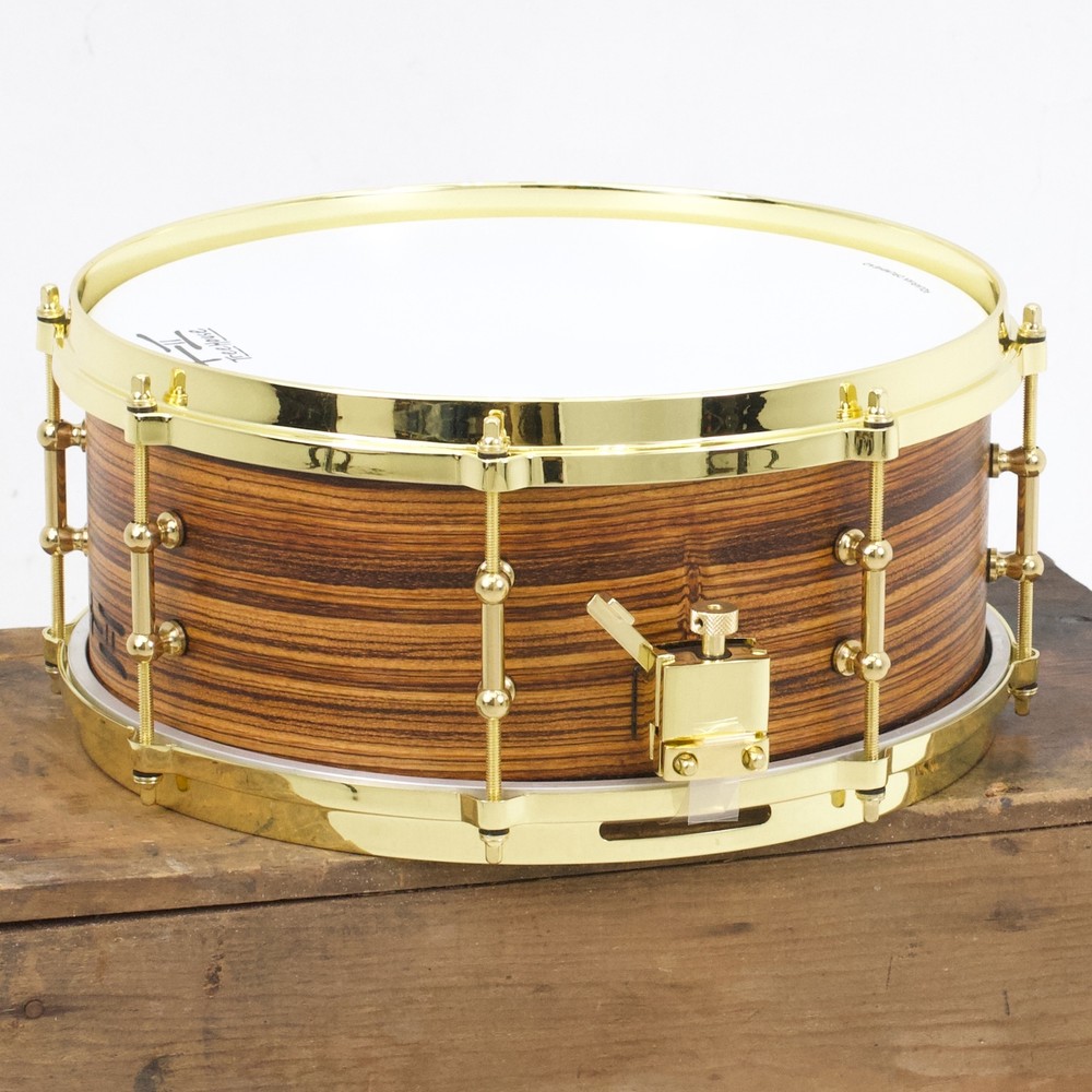TreeHouse Custom Drums 5½x13 Solid Zebrawood Snare Drum