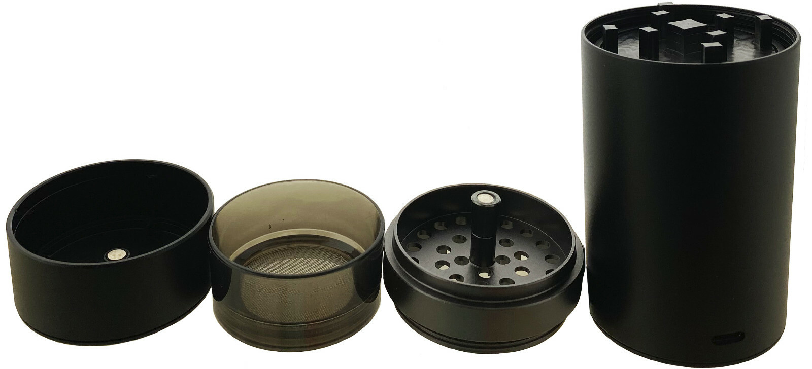 Electrical Metal Grinder Automatic Tobacco Herb Crusher Black *USA SELLER