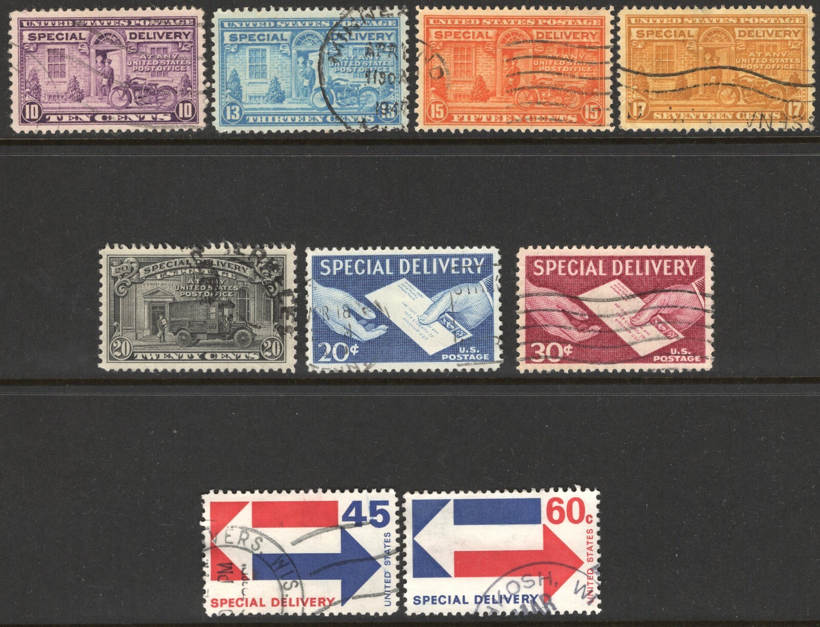 Used Lot of 100+ US Airmail and Special Delivery Stamps All Different