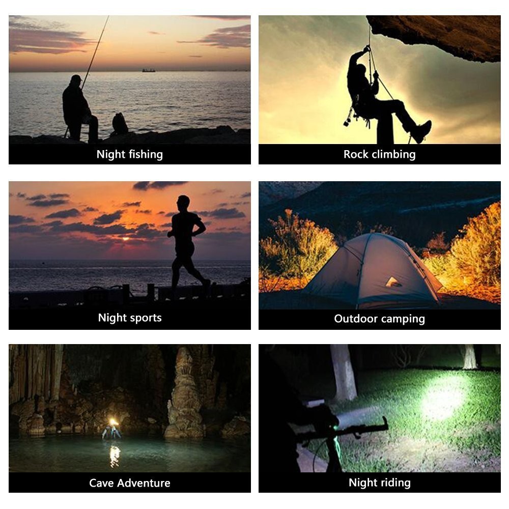 LED Headlamp, Super Bright Headlamp Headlight Flashlight, 3 Modes Zoomable He...