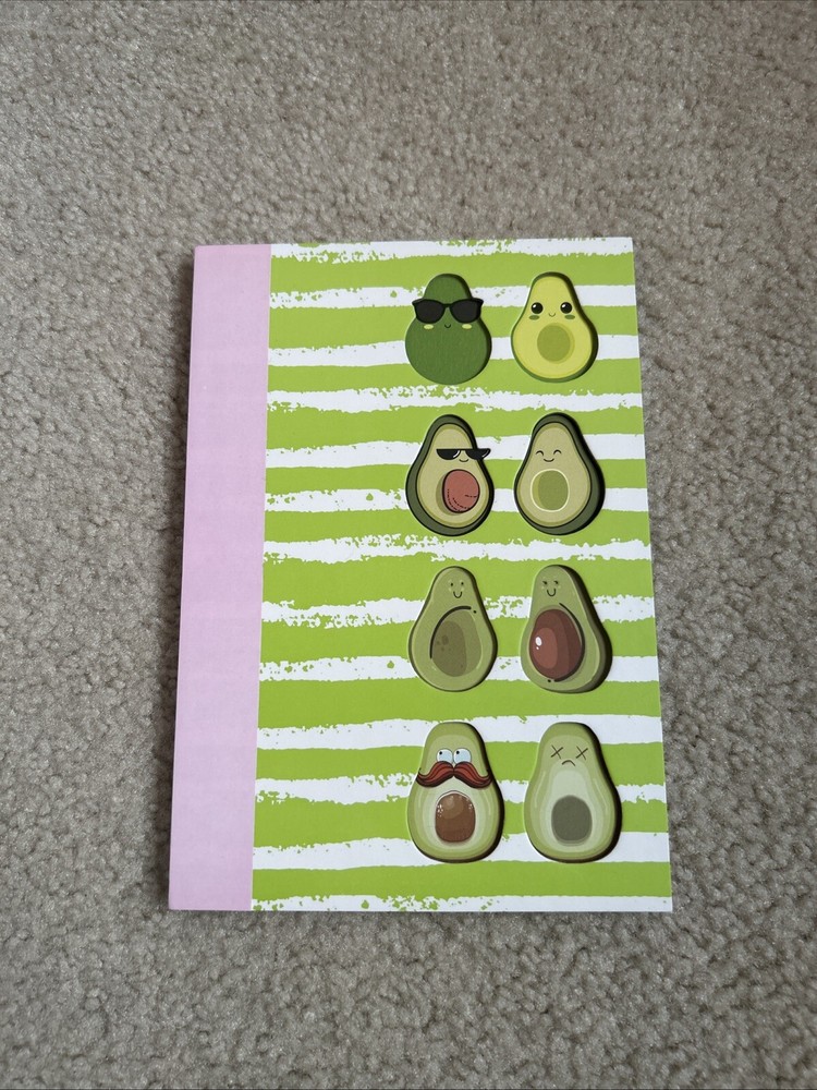 Adorable Avocado Hardbound Notebook 8.25” x 5.75” New