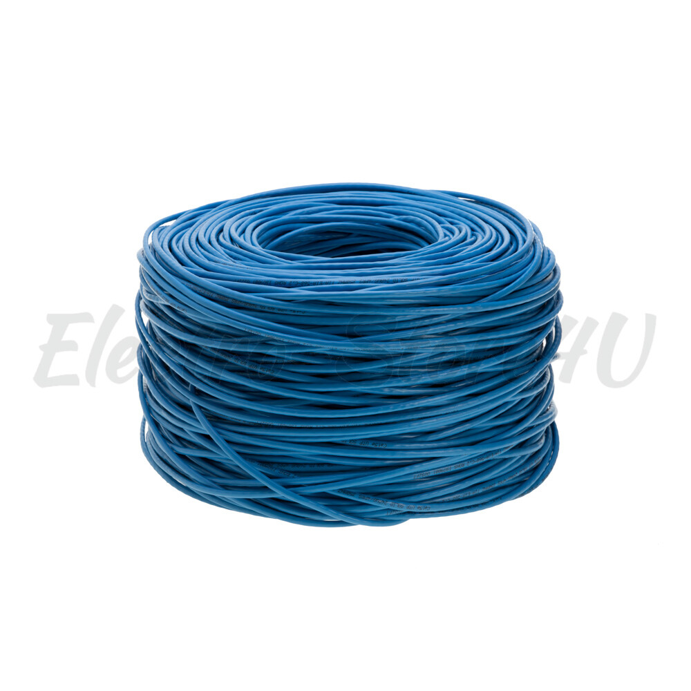 1000ft Cat6 Blue Ethernet Network Cable Solid 23AWG Copper Clad CCA Bulk Wire