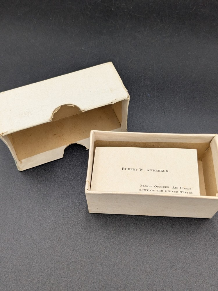 WWII Era Army Air Corps Calling Cards Flight Officer & Lieutenant