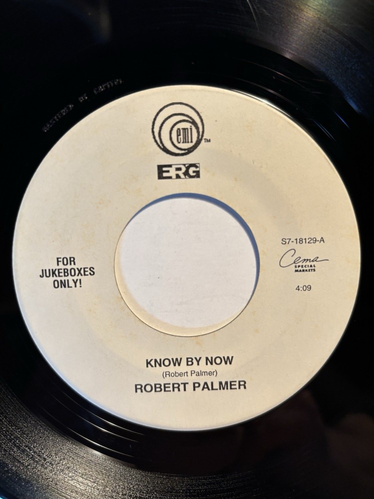Robert Palmer “Know By Now” ERG 7” 45 Strong VG+