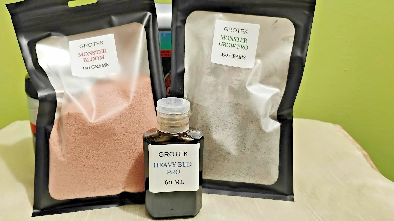 GROTEK Custom Trio Monster Gro Pro & Monster Bloom 150 Grams & Heavy Bud Pro 2Oz
