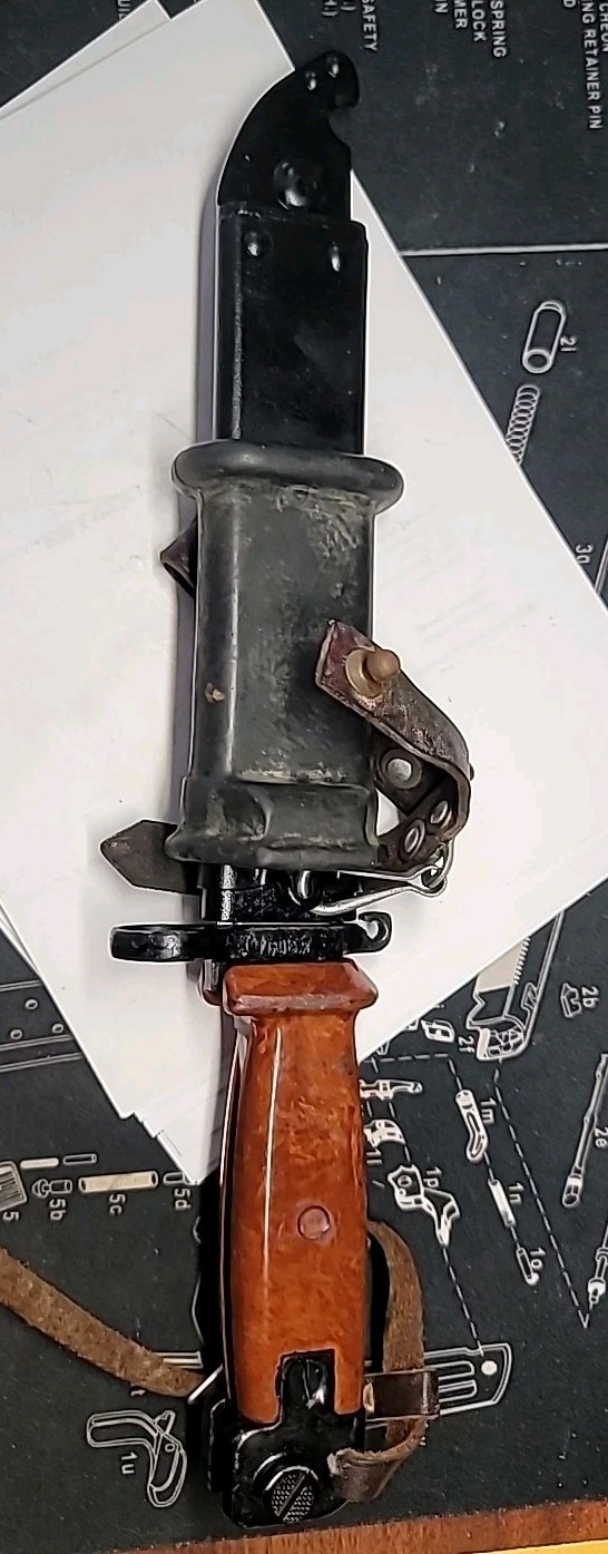 Type 2 Bayonet Polish Good Condition w/ matching sheath cold war