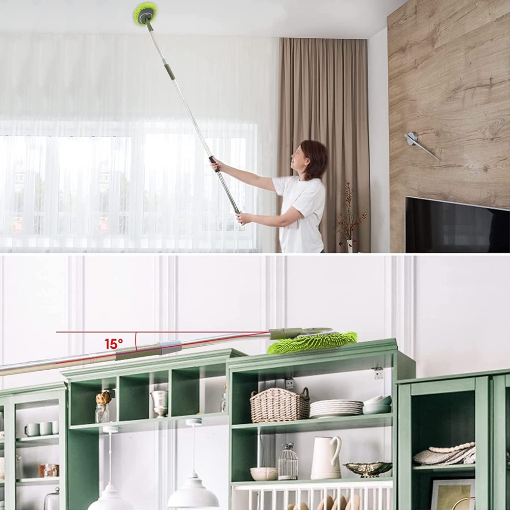 Wall Cleaner, Max 66'' Mop with Long Handle, Ceiling Dust 1, Green