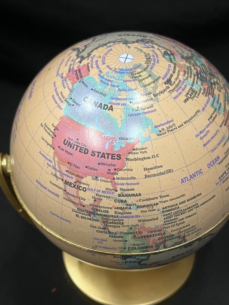 Desktop 10.6cm diameter educational world globe