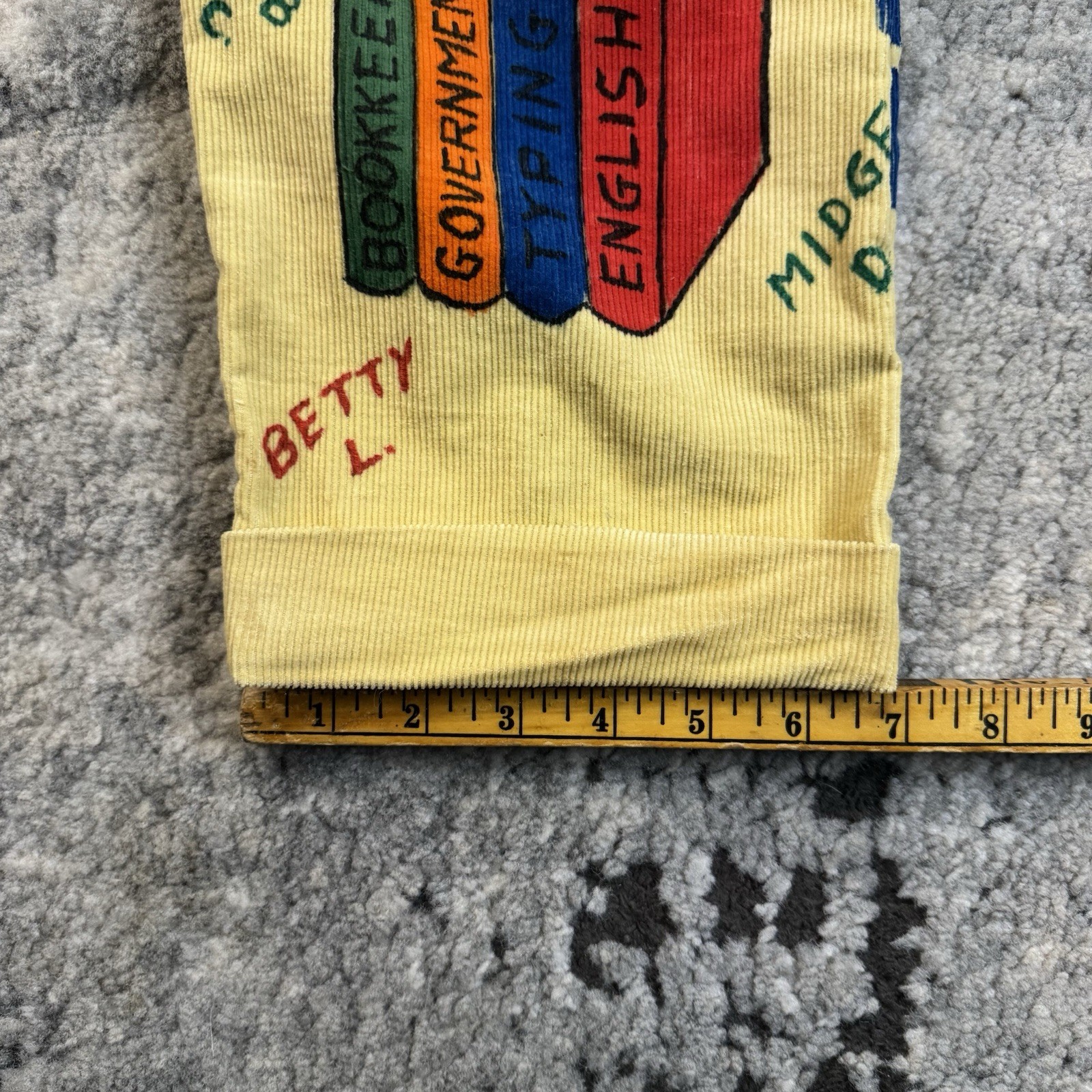 Vintage 60s Senior Cords Indiana South Caston 1963 Hand Painted Pants