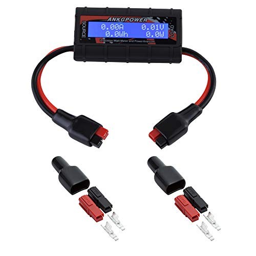 150A Watt Meter Power Analyzer, High Precision RC with Digital LCD BLACK