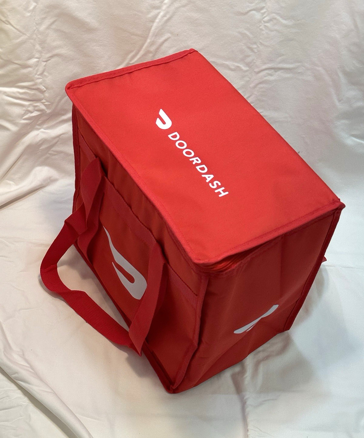 Lot of 2 ~ DOORDASH ~ 14x14x9 ~ HD Thicker Insulated Delivery Bag / Tote ~