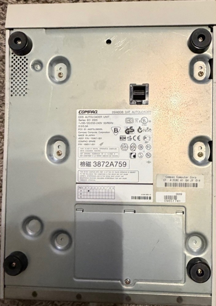 Compaq DDS Drive Unit 20/40 GB Dat Autoloader EO2005