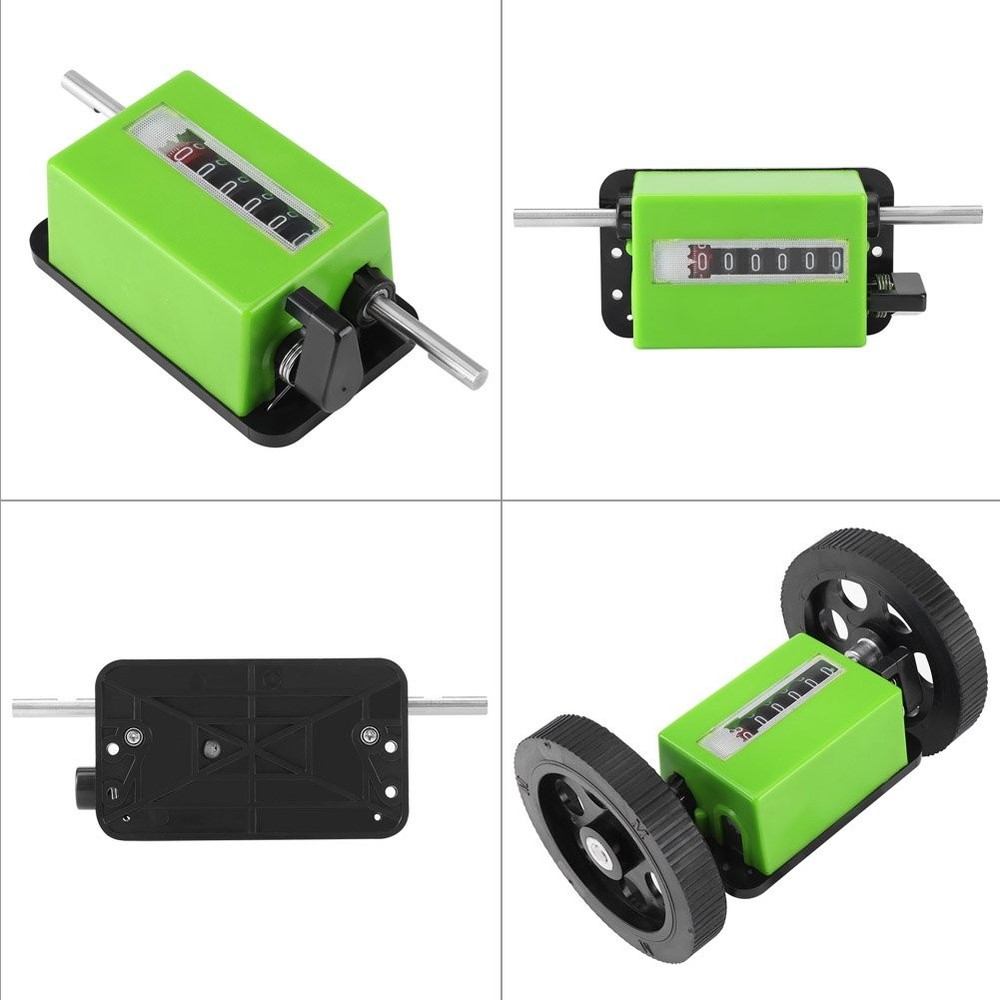 Rolling Meter Counter, 1 Pack 6 Digit Meters Rolling Mechanical Length Counte...