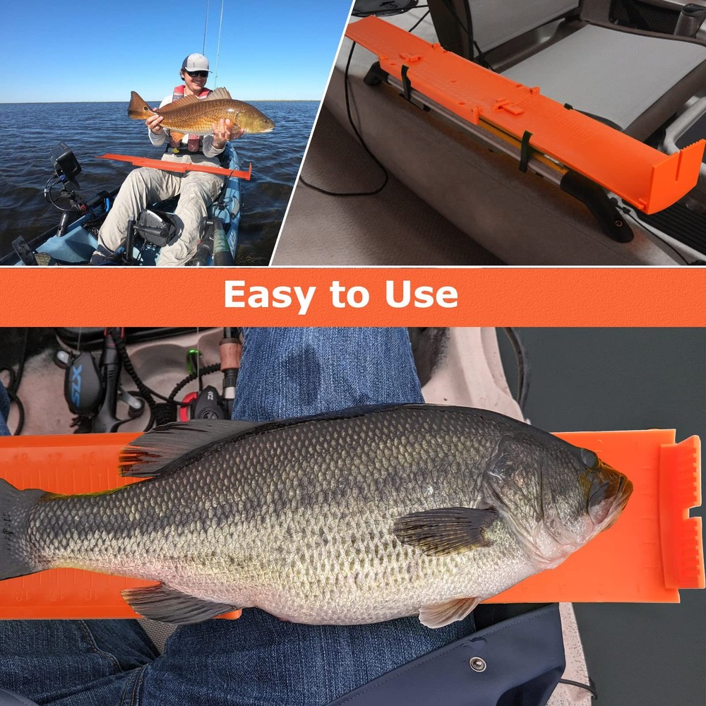Fish Measuring Board Foldable Compact Folding Fish Ruler For Boat Unfolded 36 In