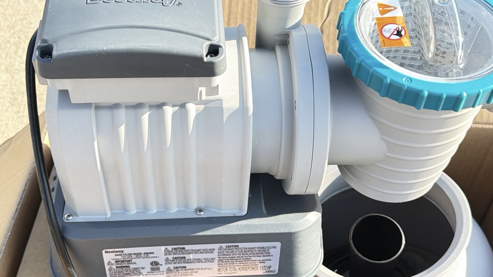 Used Bestway 58498e 1500Gallon Sand Filter PumpFor Above Ground Swimming