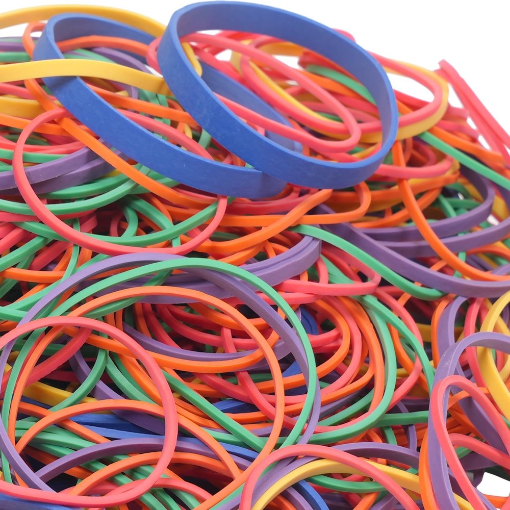 Assorted Rubber Bands Bulk 0.5 lb Multicolor Elastic Stretchable set