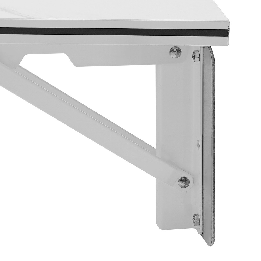 White Folding Wall Desk Foldable Study Writing Table Wall-mounted Storage Shelf