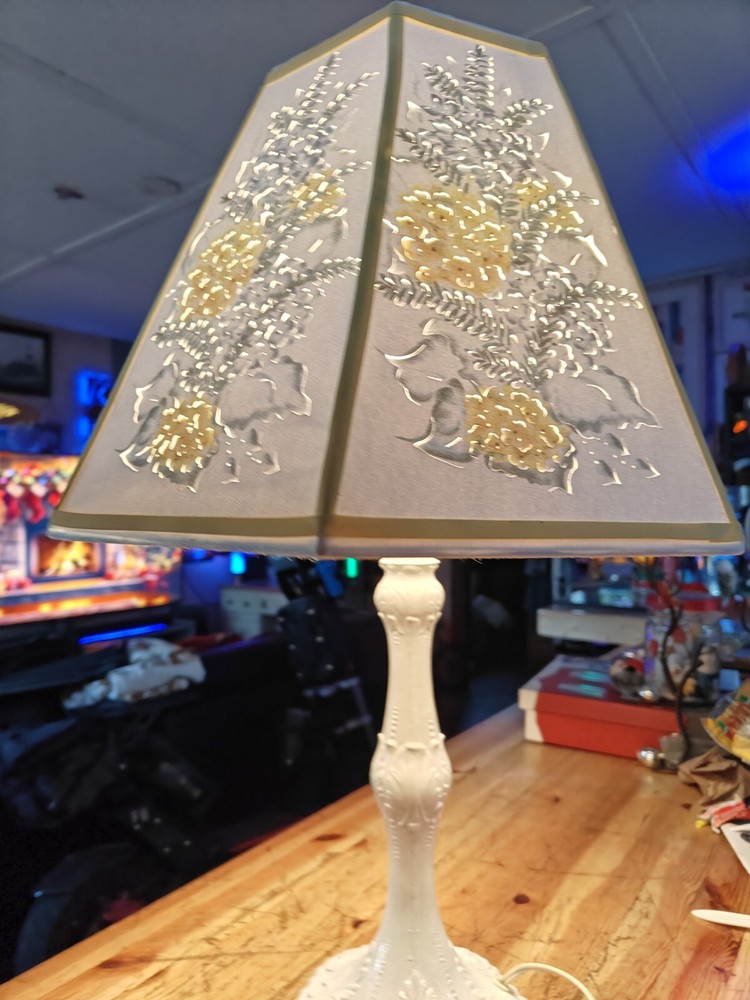 Stunning Lamp W Light Shine Thru Shade