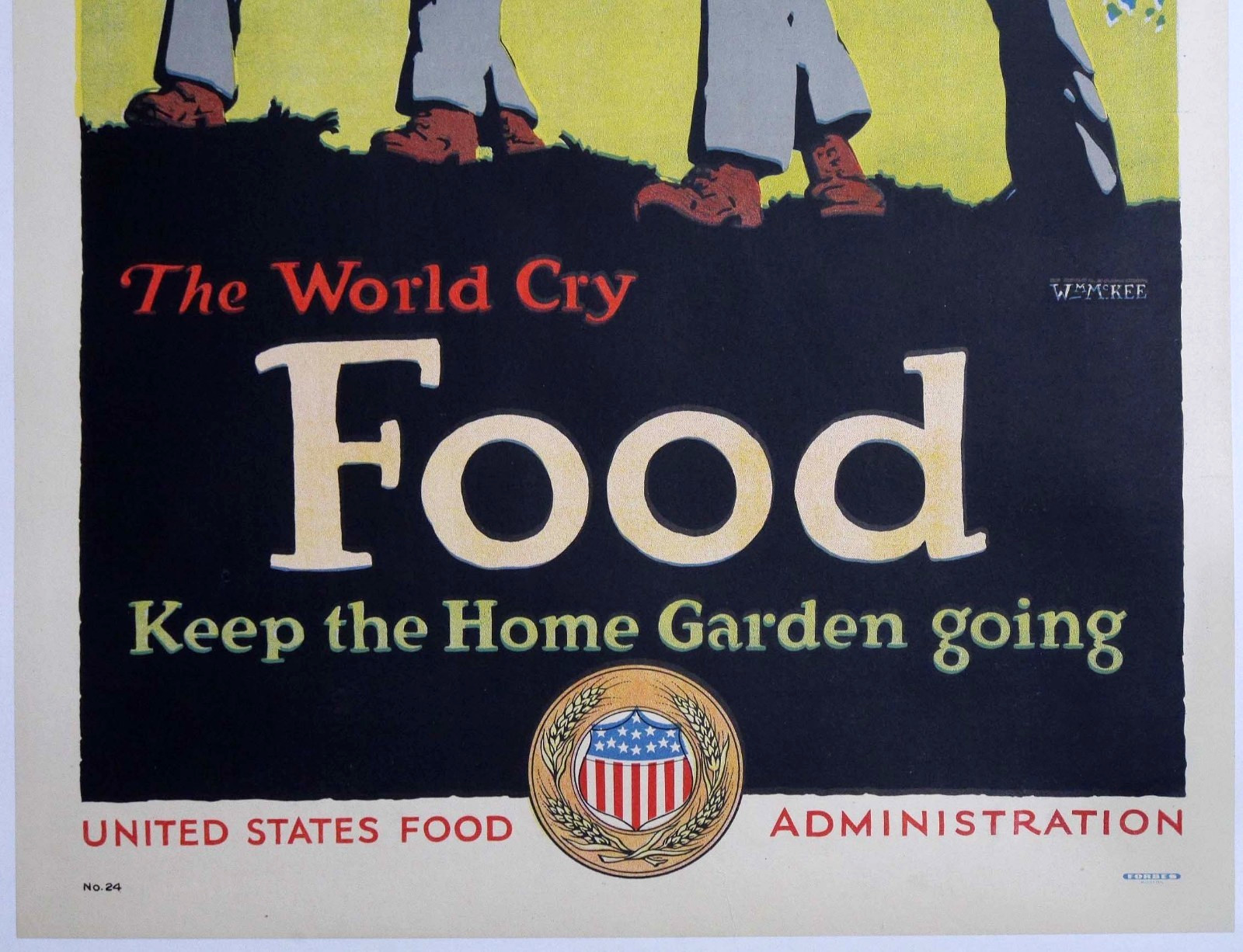 Vintage 1918 FOOD KEEP THE HOME GARDEN GOING American 30x20 WWI Poster FREE SHIP