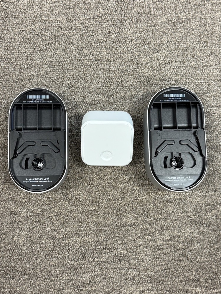 (2) August Smart Deadbolt Locks Silver with August Connect - ASL-3B