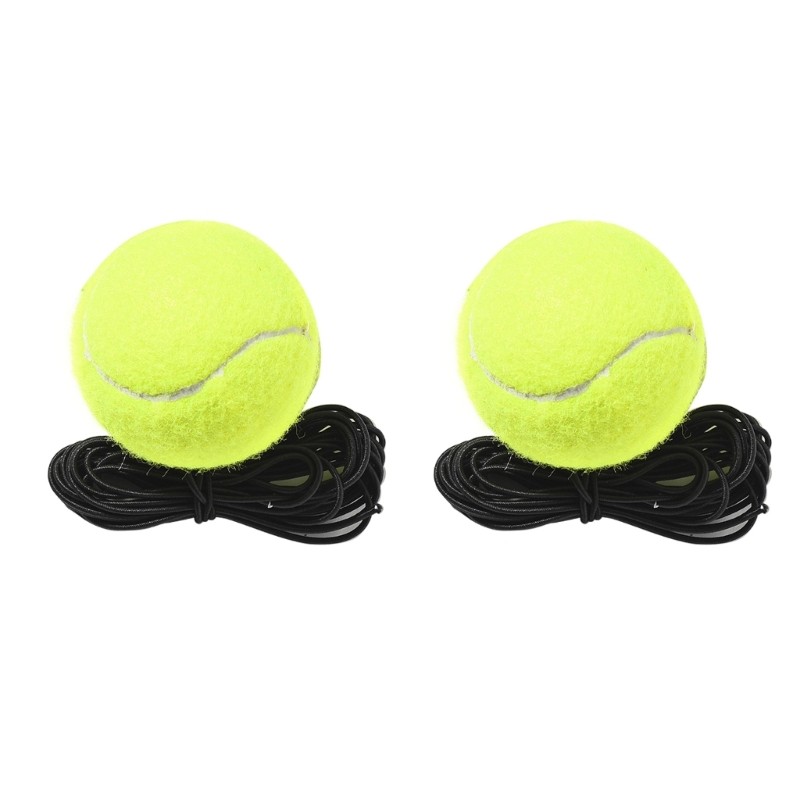 2pcs Tennis Training Ball Rebound Ball with Elastic String for Kid, Beginners